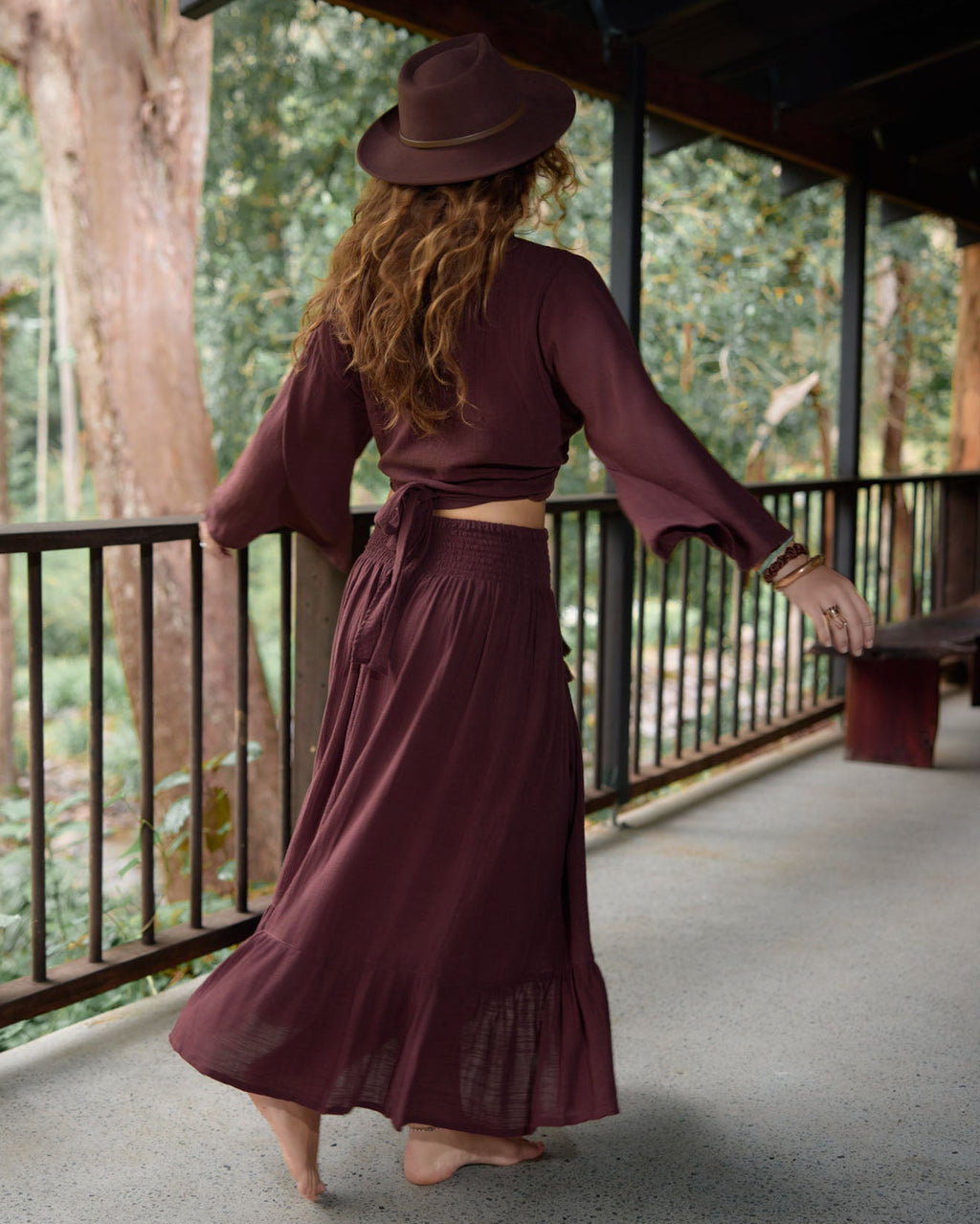 CINDY MAXI SKIRT COFFEE