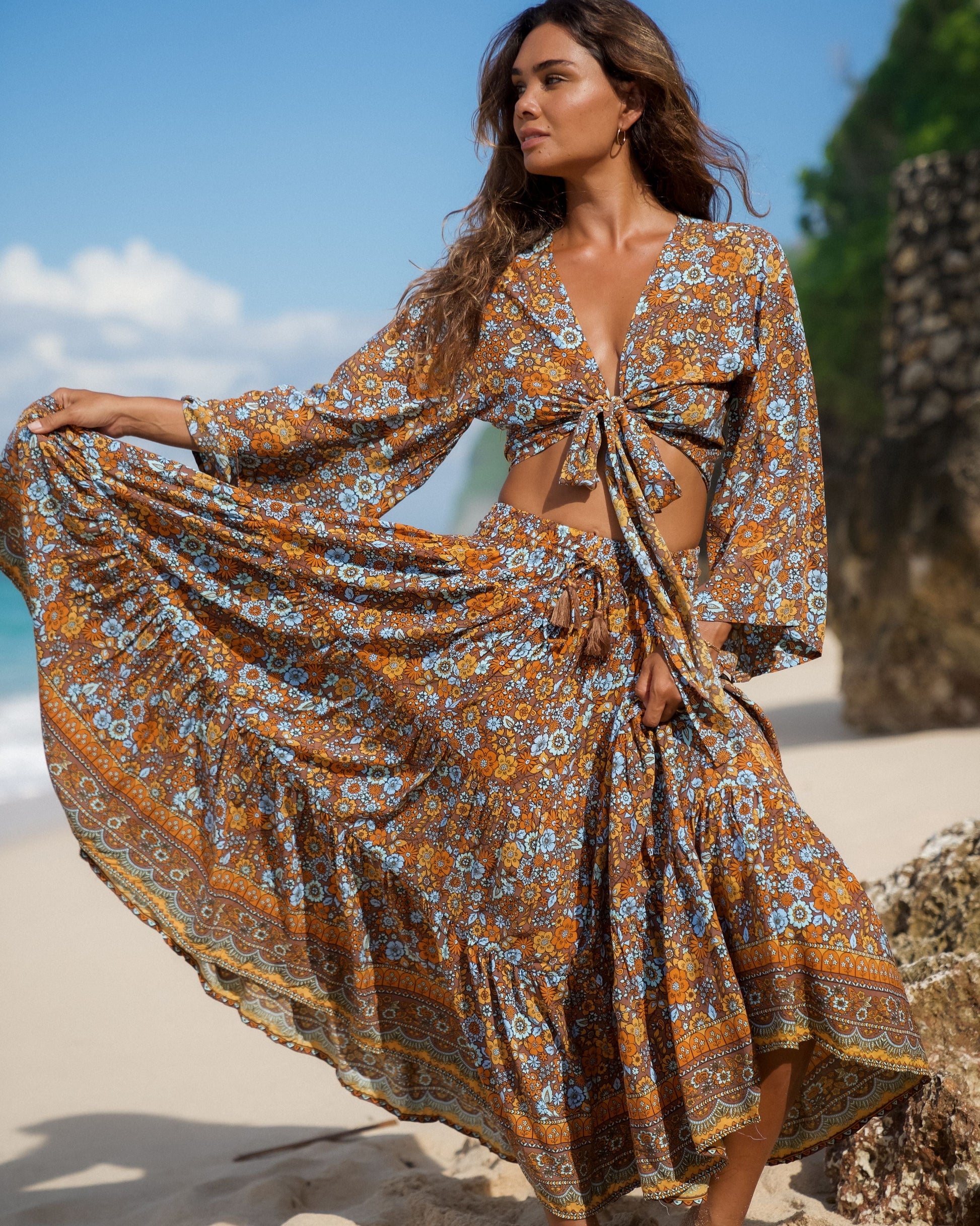 OAKLEY MAXI SKIRT AFTERGLOW