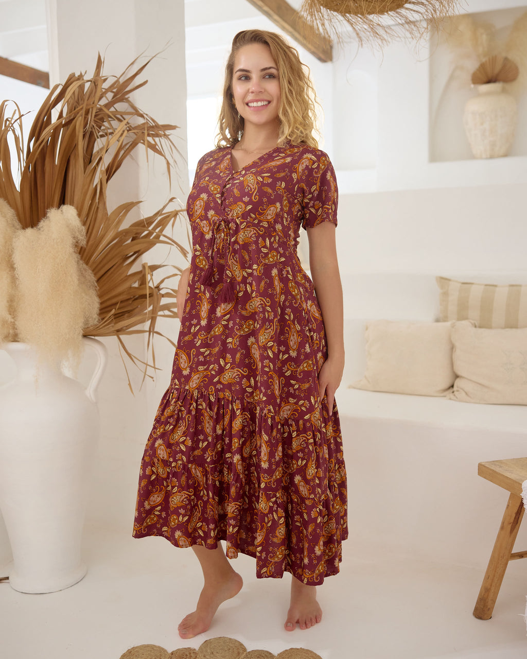 MANDY MIDI DRESS SALTED CARAMEL