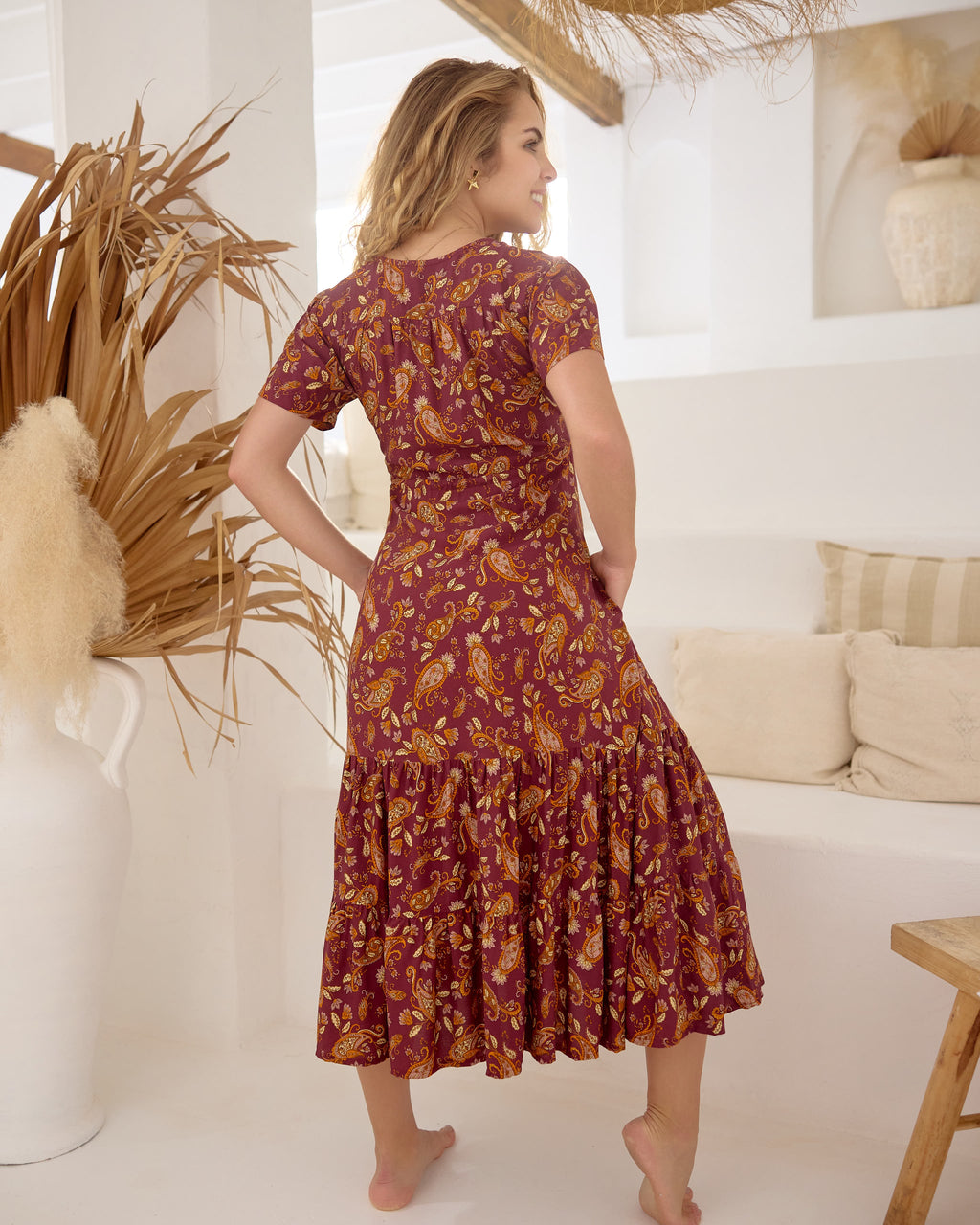 MANDY MIDI DRESS SALTED CARAMEL