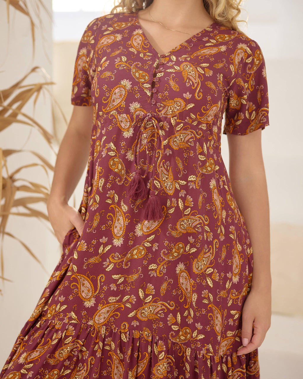 MANDY MIDI DRESS SALTED CARAMEL