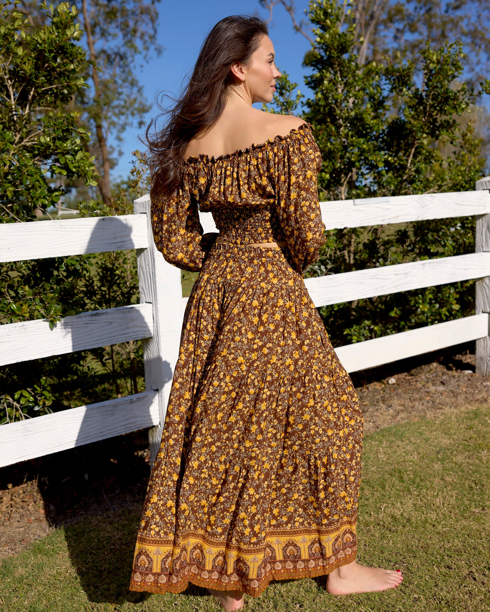 OAKLEY MAXI SKIRT MARMALADE SKIES
