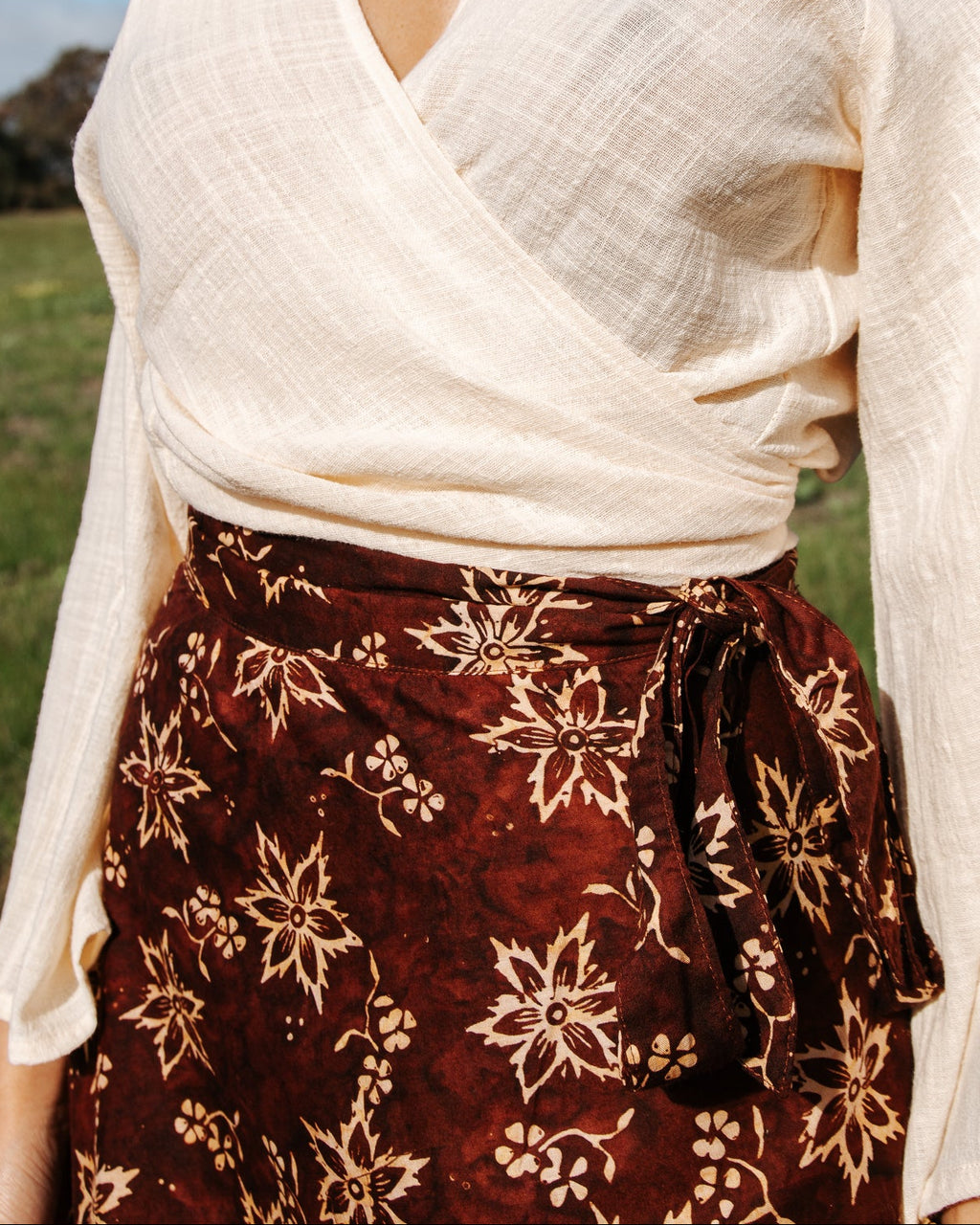 OLA WRAP SKIRT TEAK