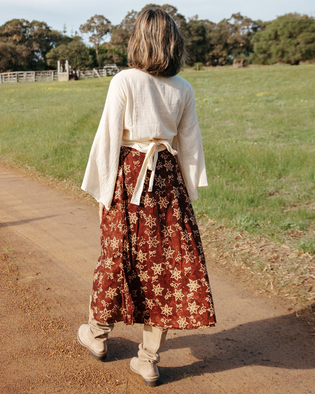 OLA WRAP SKIRT TEAK