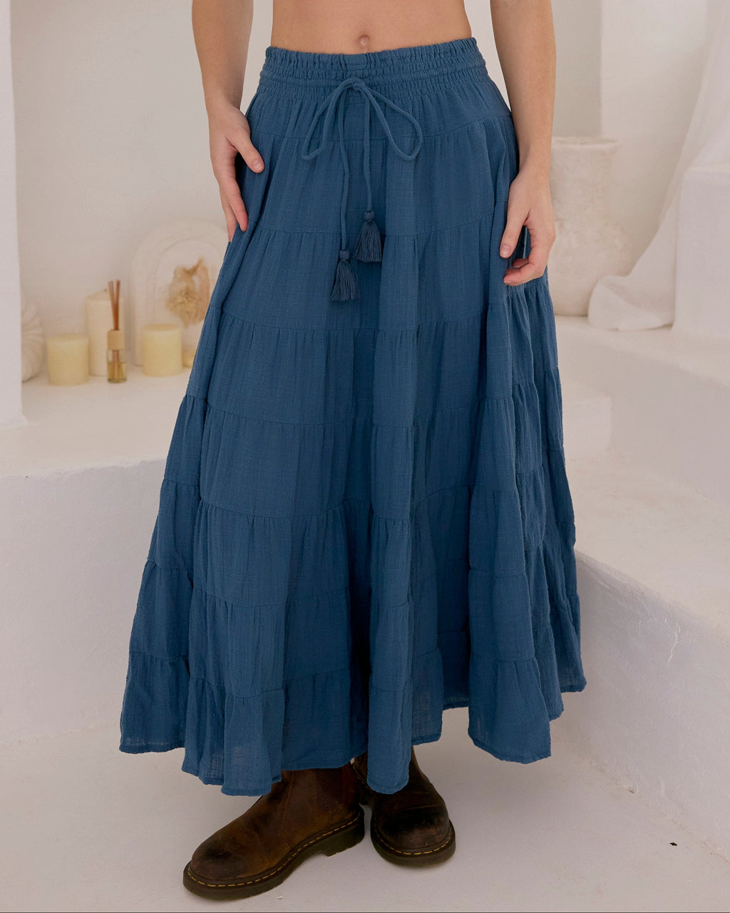 CASSIE MAXI SKIRT DENIM