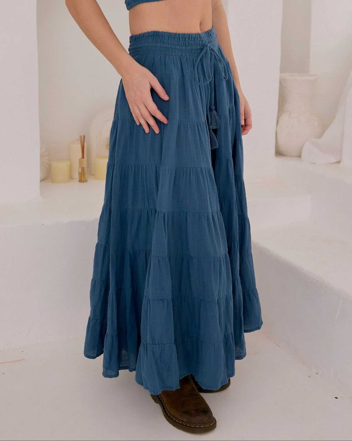 CASSIE MAXI SKIRT DENIM