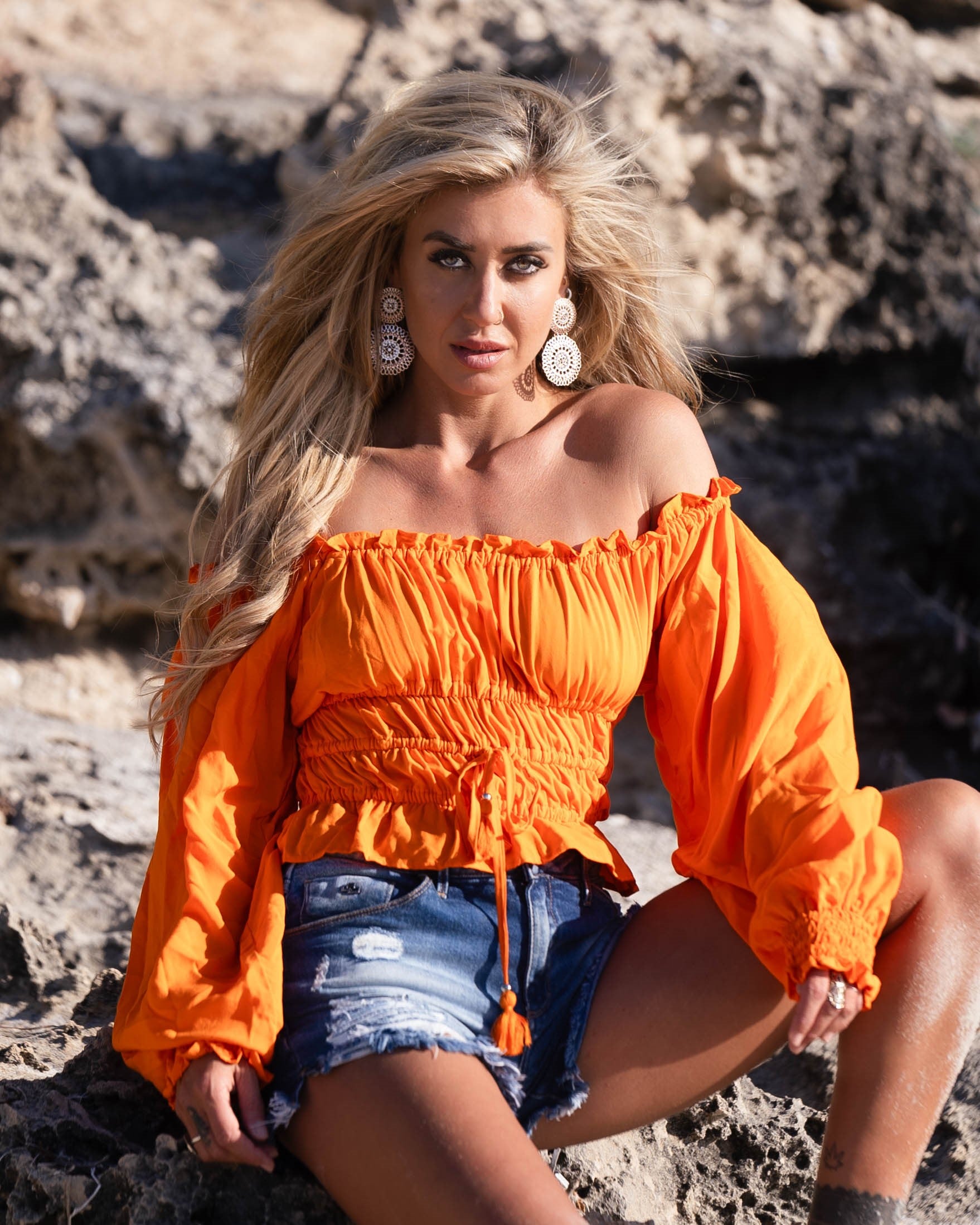 MOLLY TOP TANGERINE