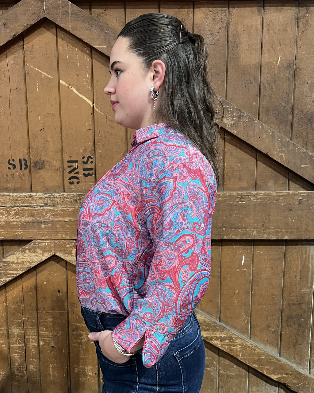 EVELYN SHIRT AQUA
