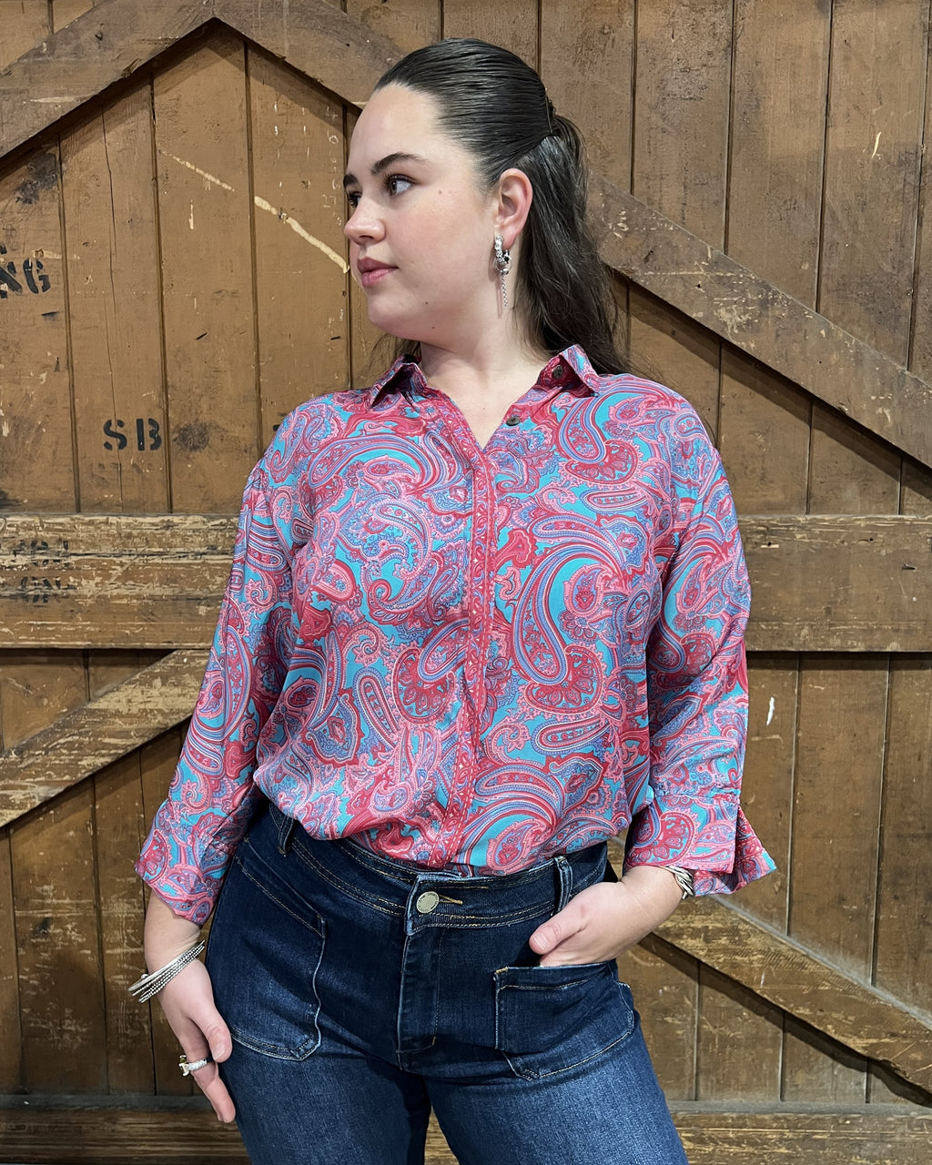 EVELYN SHIRT AQUA