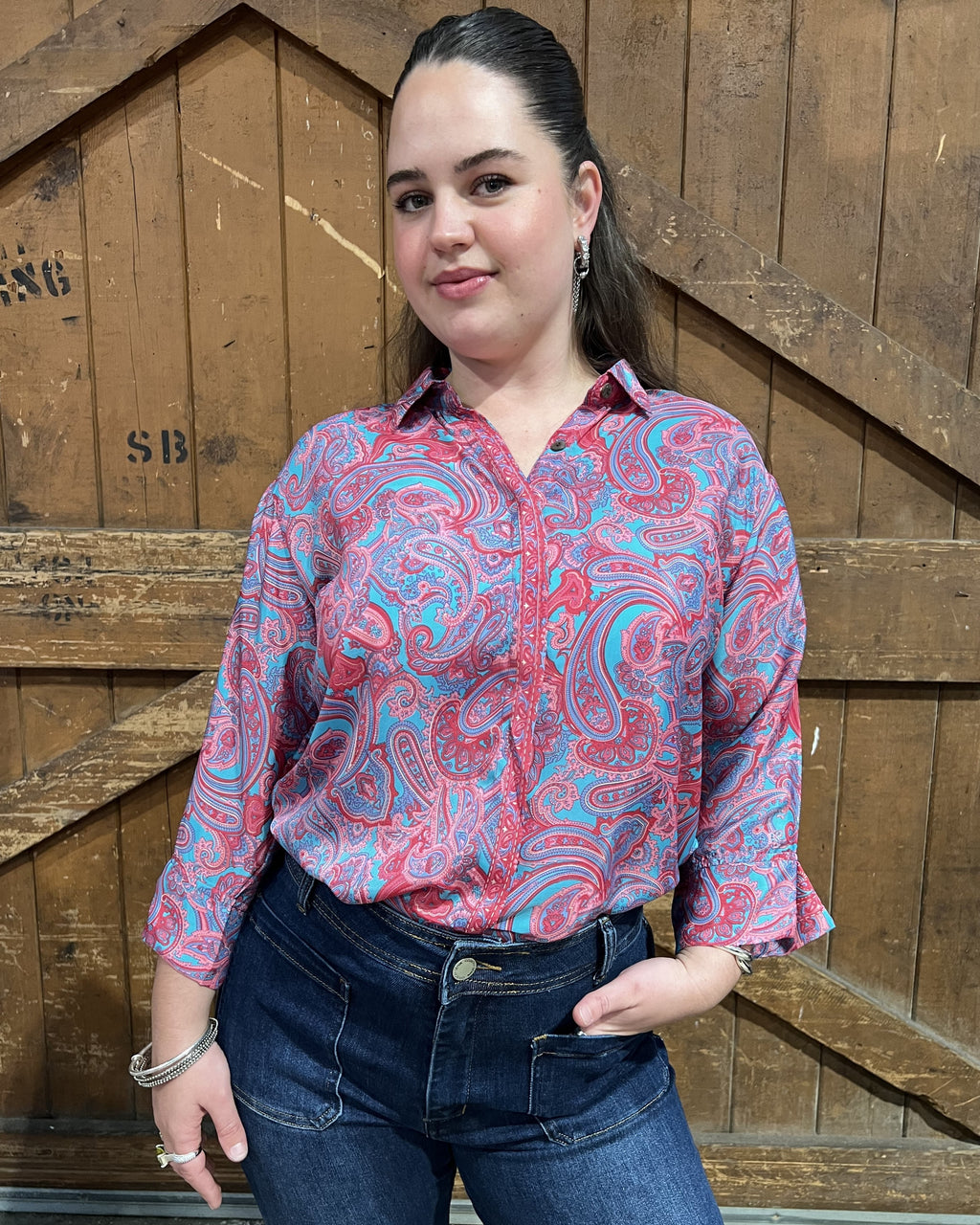 EVELYN SHIRT AQUA