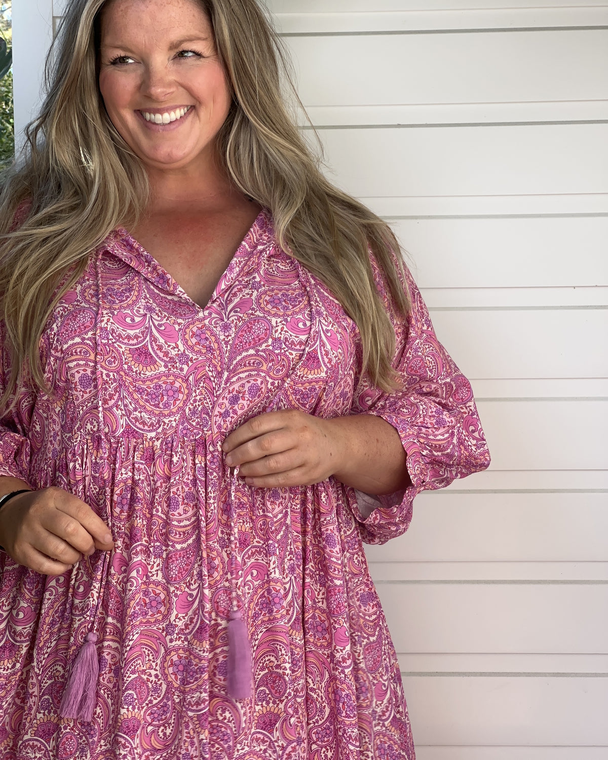 LACI MINI DRESS PEACH FIZZ