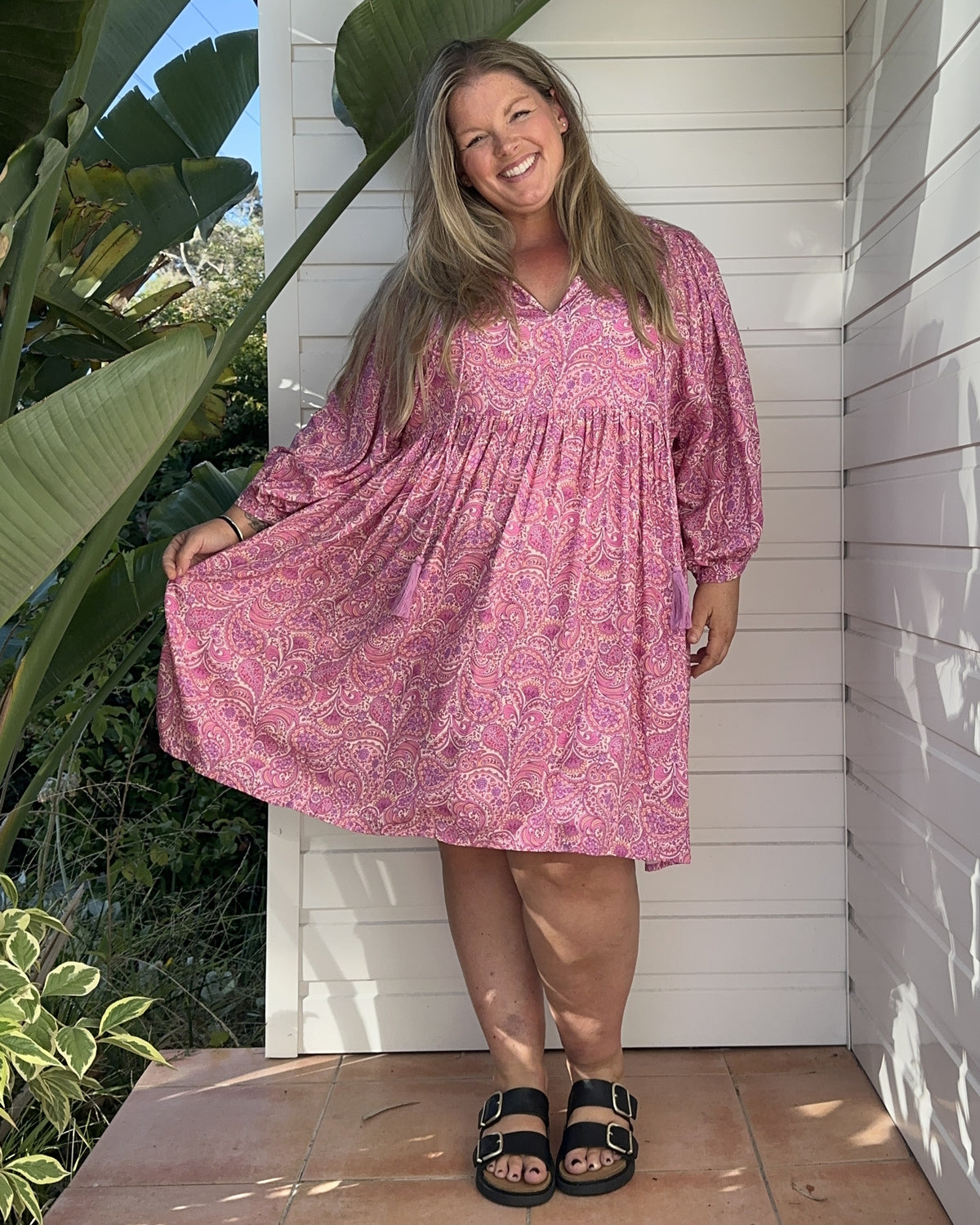 LACI MINI DRESS PEACH FIZZ