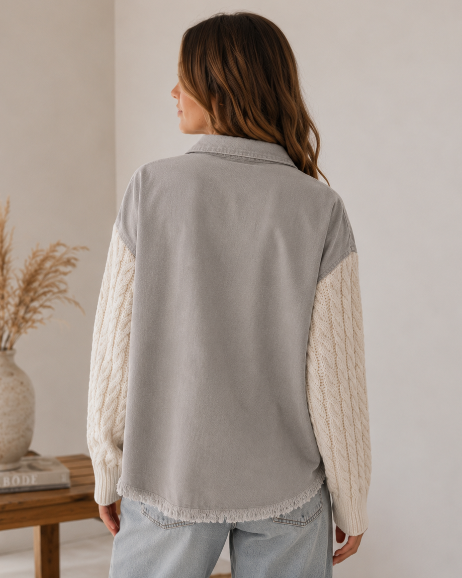LOLA DENIM JACKET OATMEAL