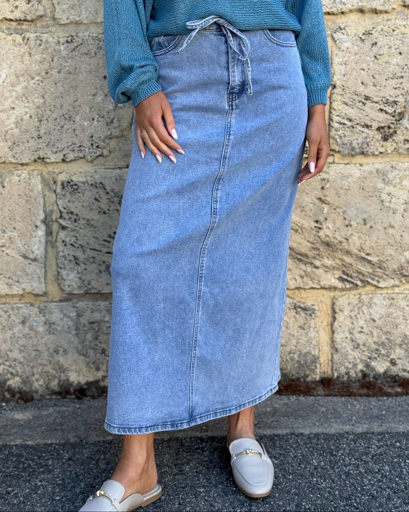 MAXIMUS DENIM SKIRT LIGHT BLUE