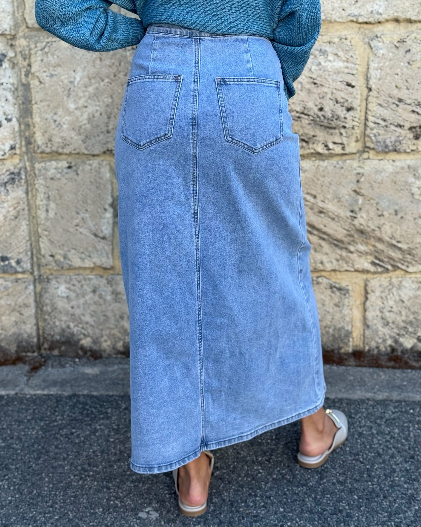 MAXIMUS DENIM SKIRT LIGHT BLUE