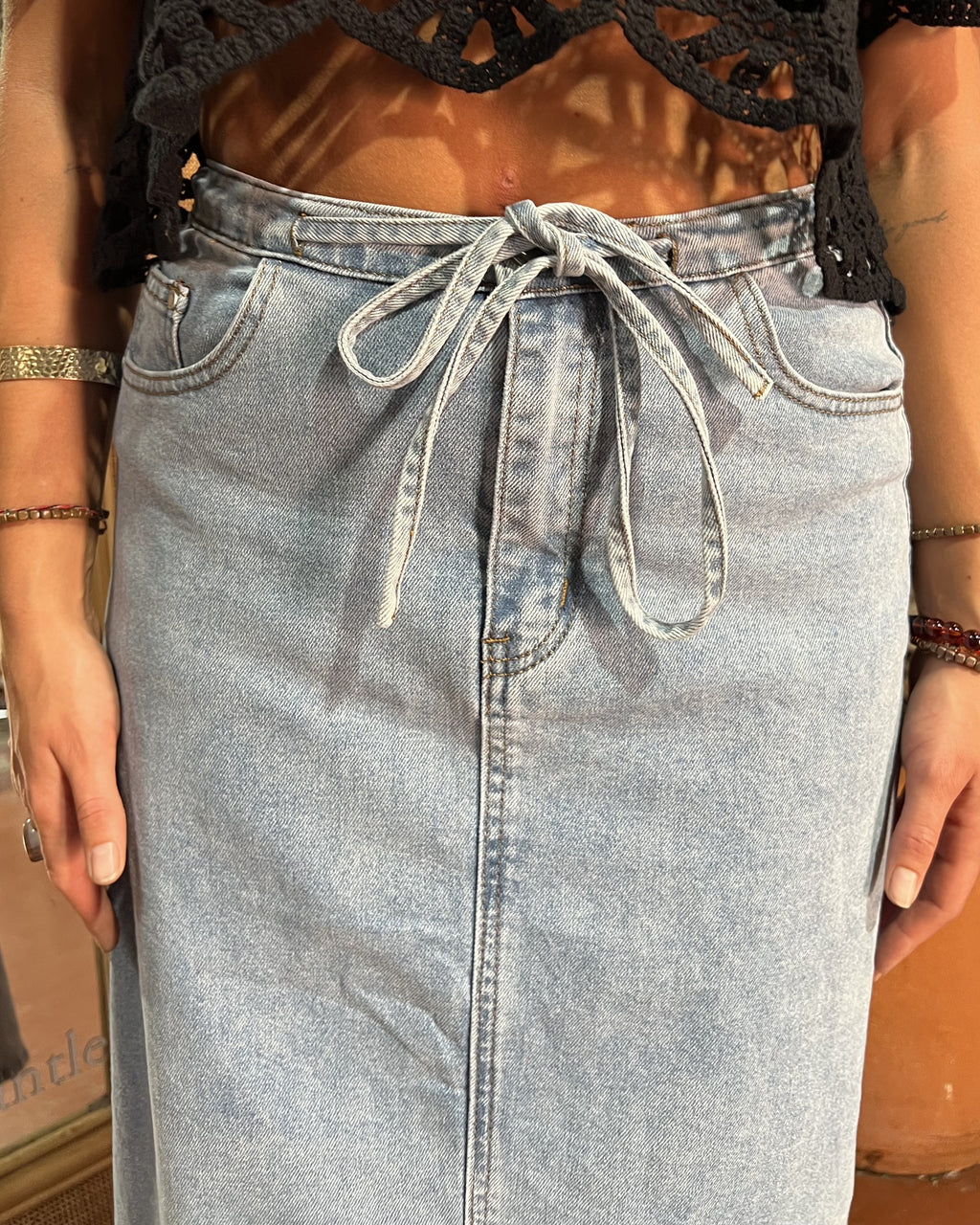 MAXIMUS DENIM SKIRT LIGHT BLUE