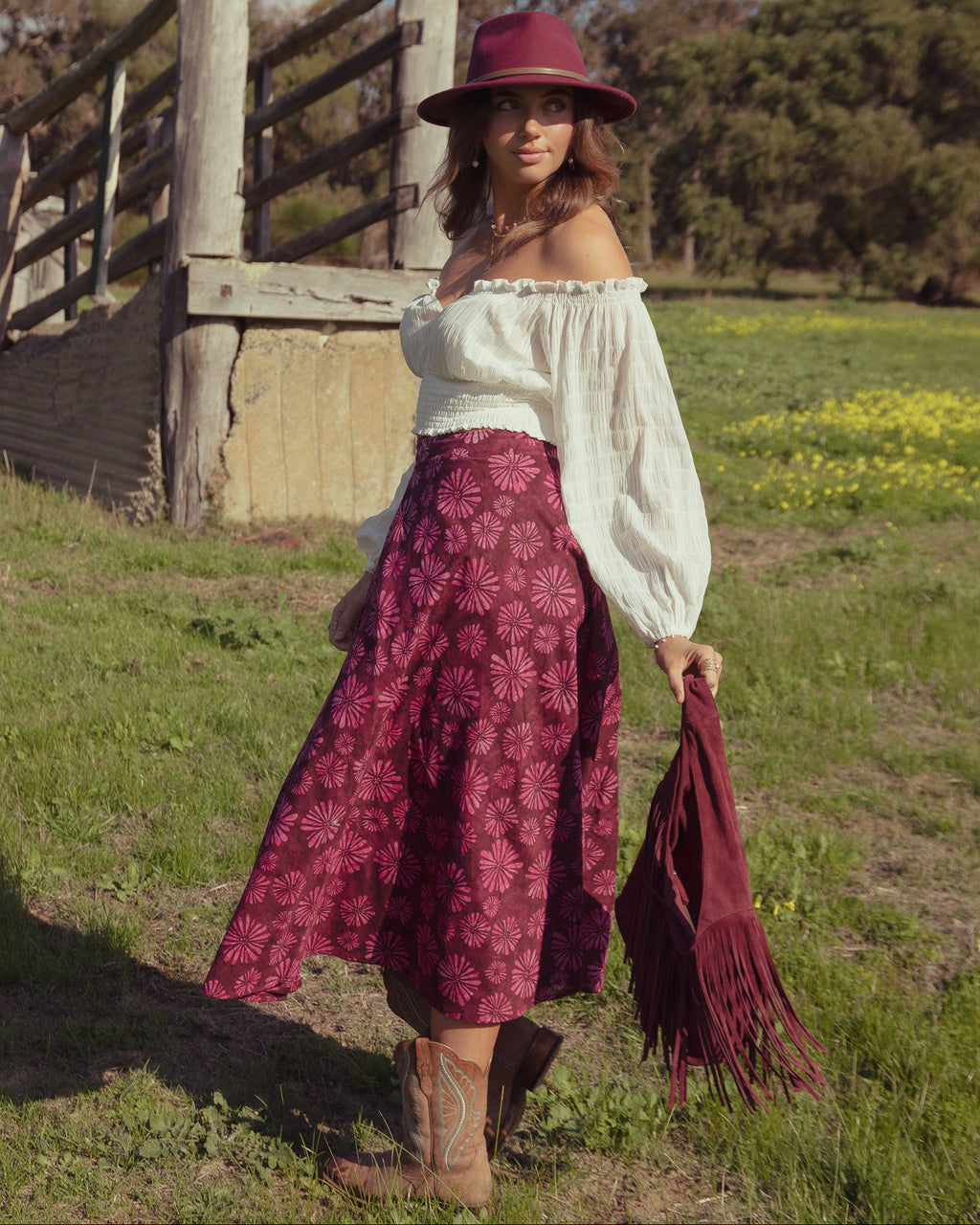 OLA WRAP SKIRT COSMOS