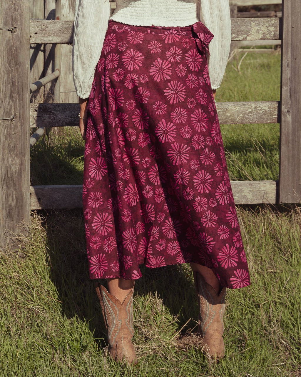 OLA WRAP SKIRT COSMOS