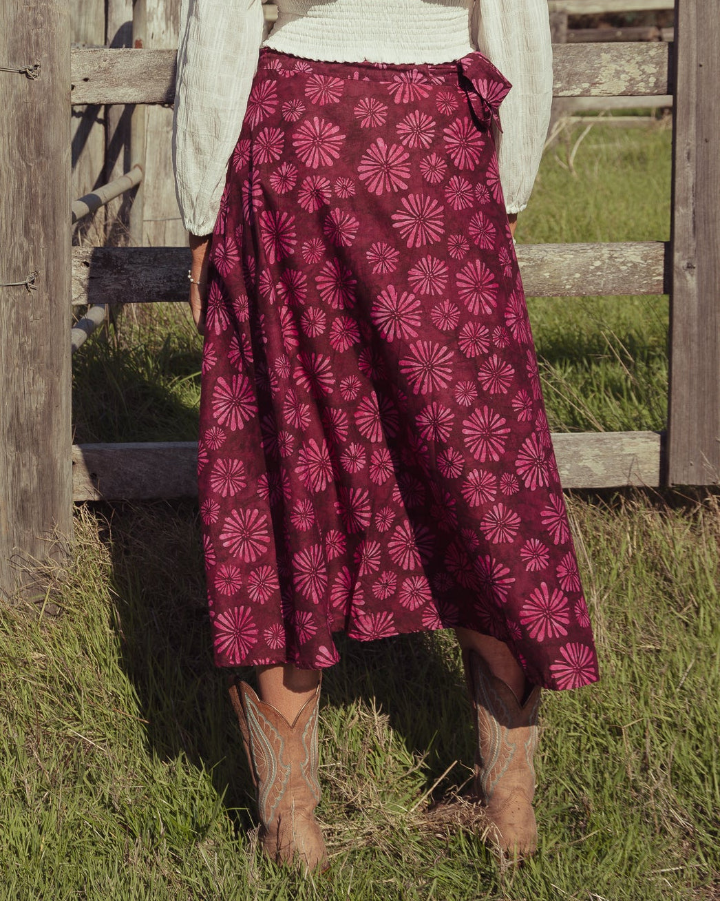 OLA WRAP SKIRT COSMOS