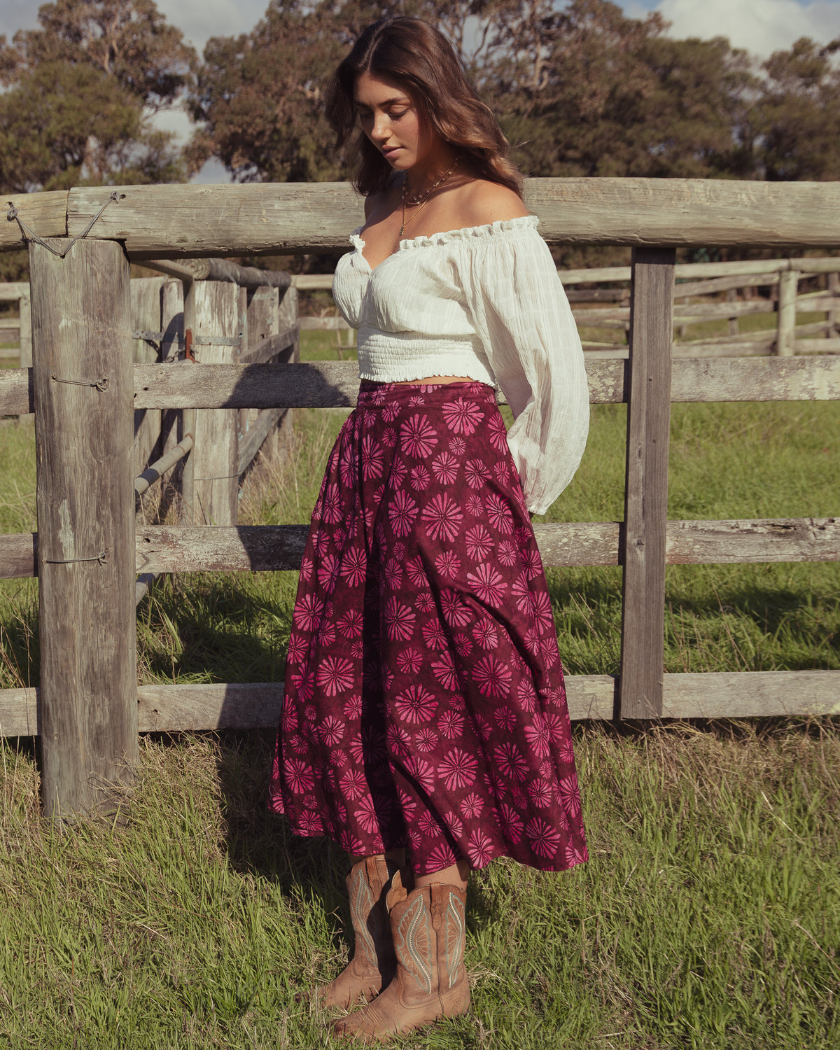 OLA WRAP SKIRT COSMOS