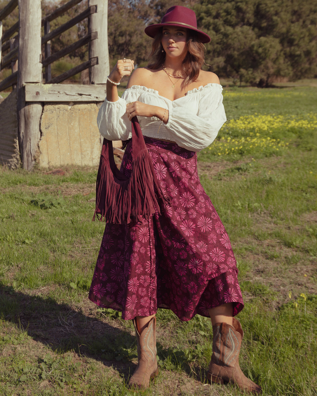 OLA WRAP SKIRT COSMOS
