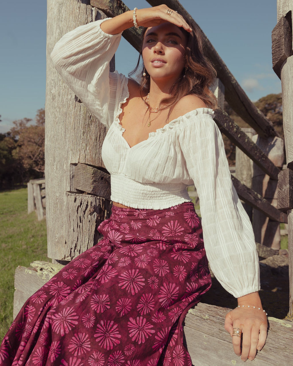 OLA WRAP SKIRT COSMOS