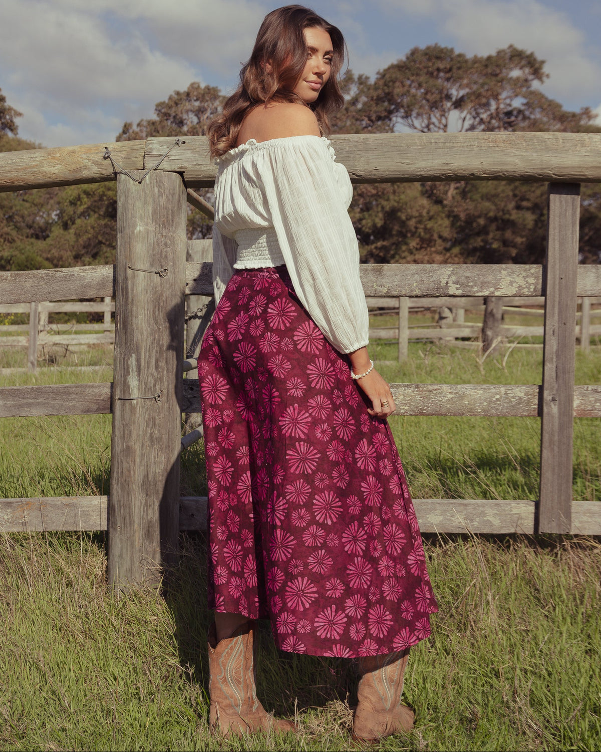 OLA WRAP SKIRT COSMOS