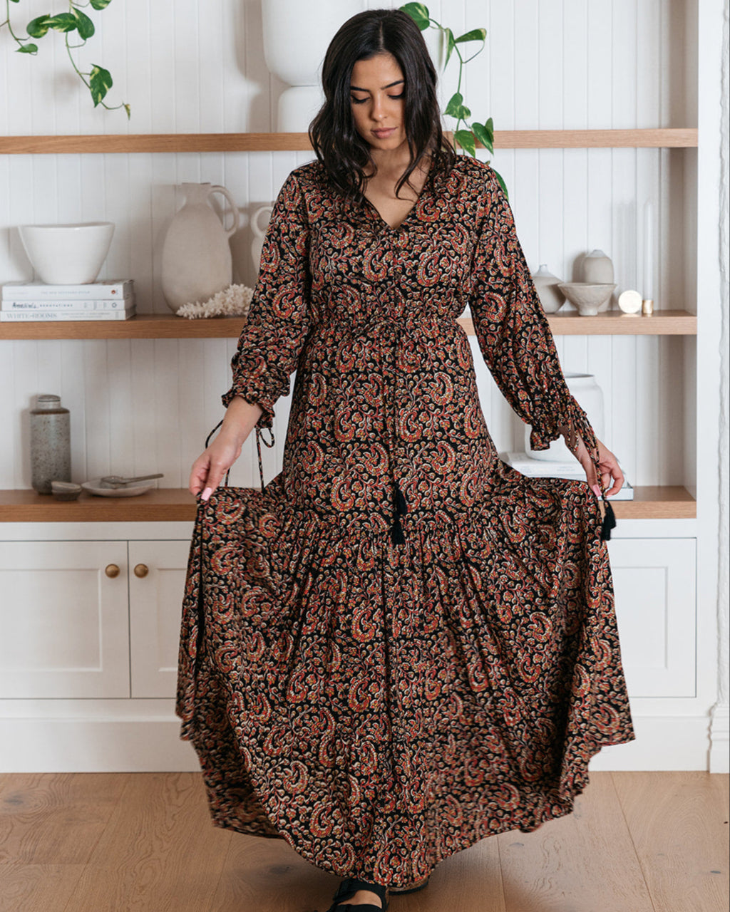 MIMI MAXI DRESS BLACK DESERT