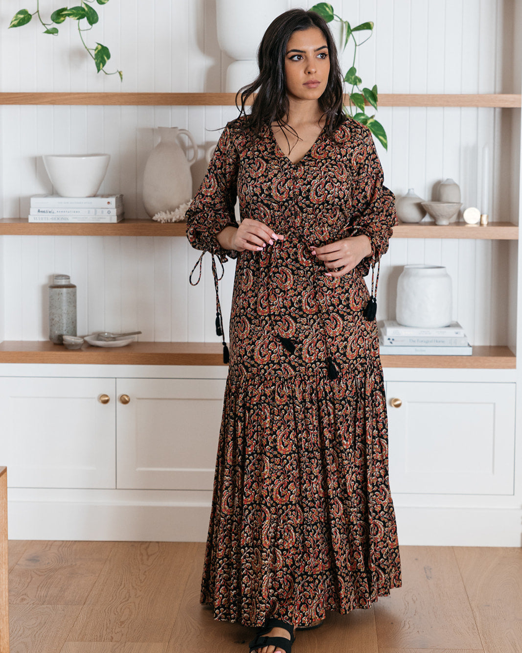 MIMI MAXI DRESS BLACK DESERT