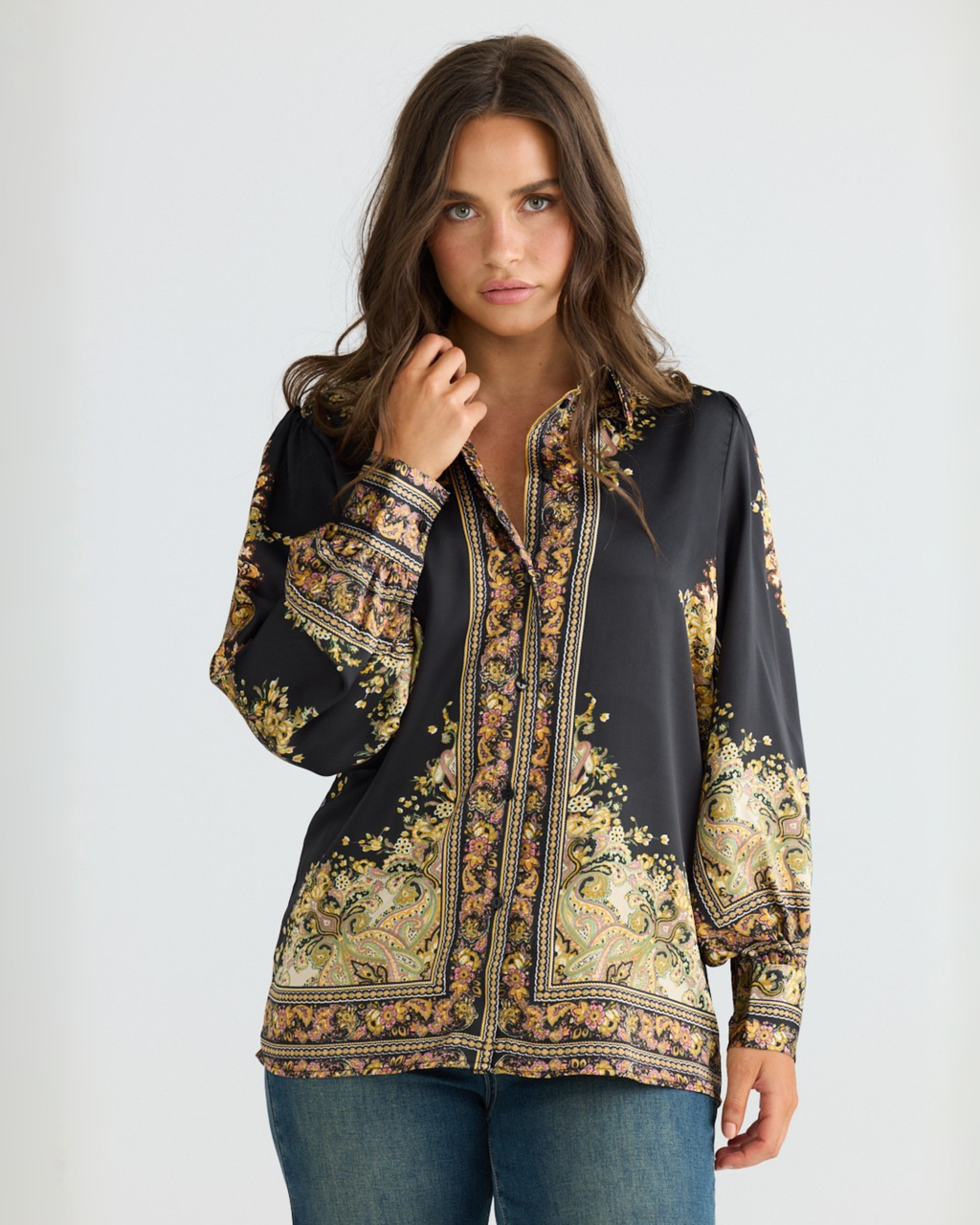RUNE SHIRT BLACK PAISLEY
