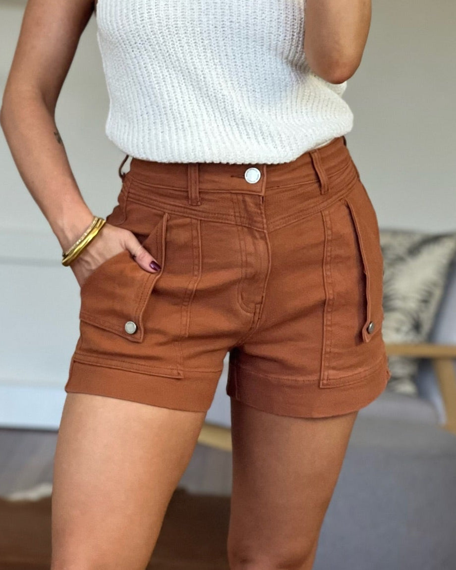 MYKOS DENIM SHORT TAN