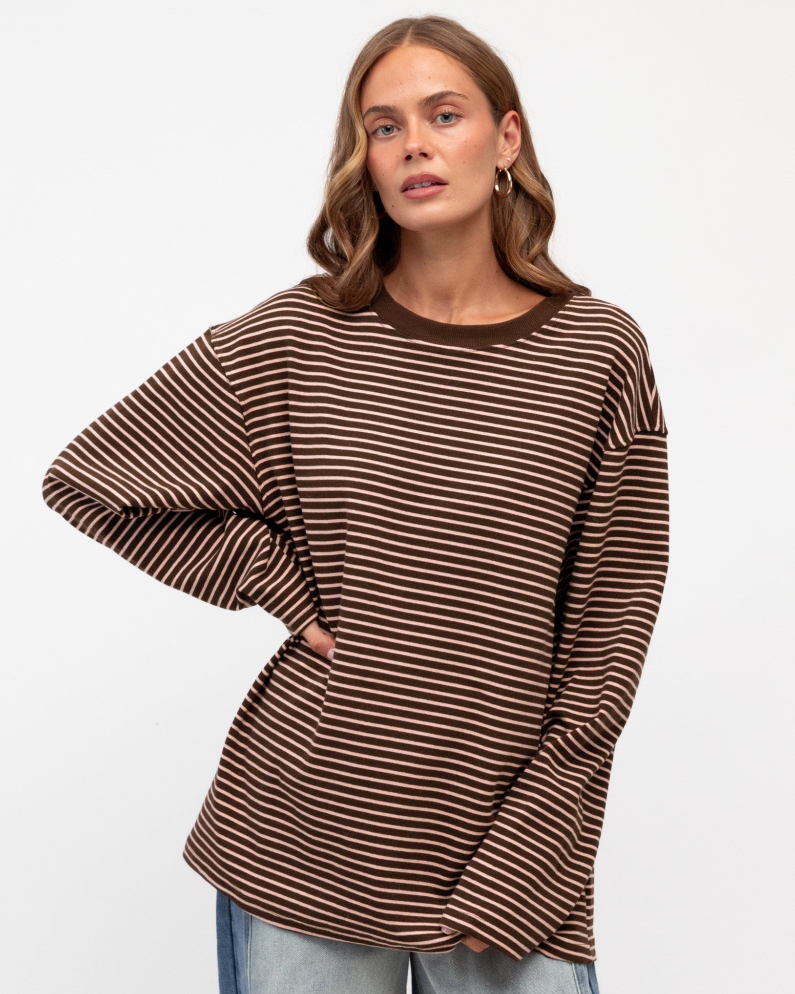MADDIE LONG SLEEVE TEE PINK