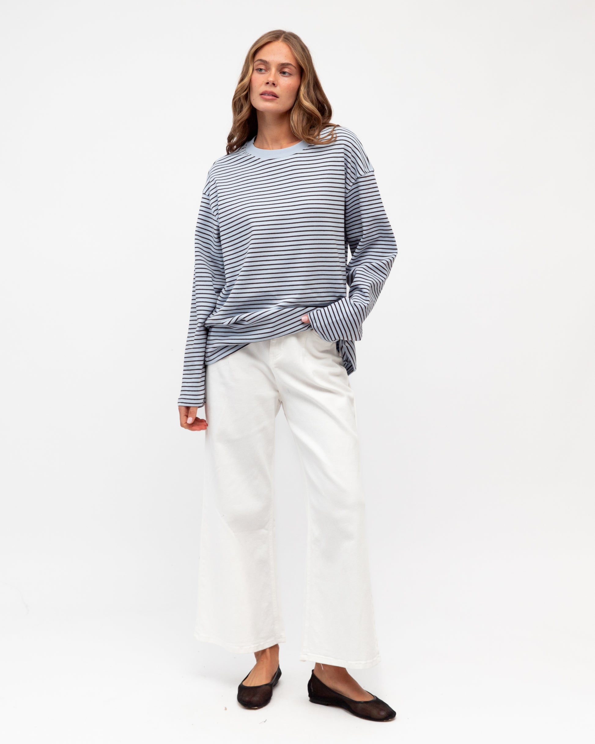 MADDIE LONG SLEEVE TEE BLUE