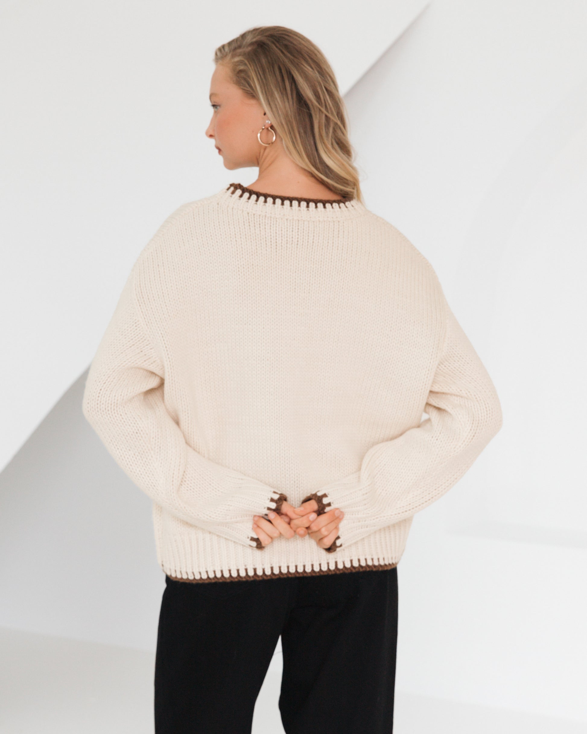 SHELL KNIT JUMPER CREAM