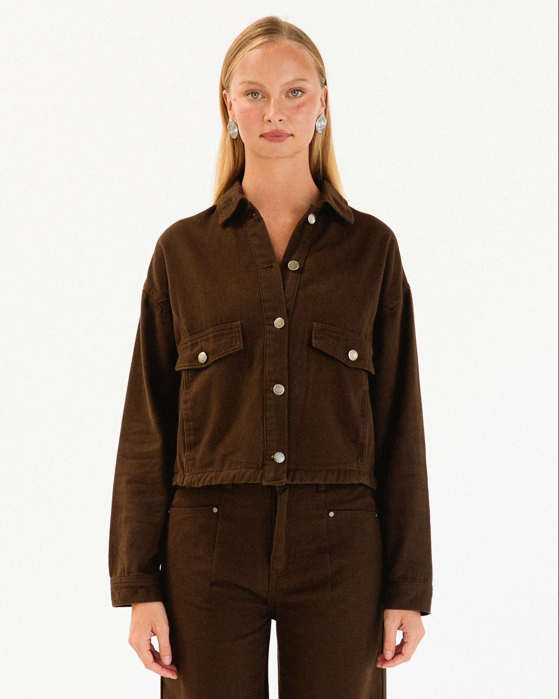 SYDNEY DRILL JACKET CHOCOLATE