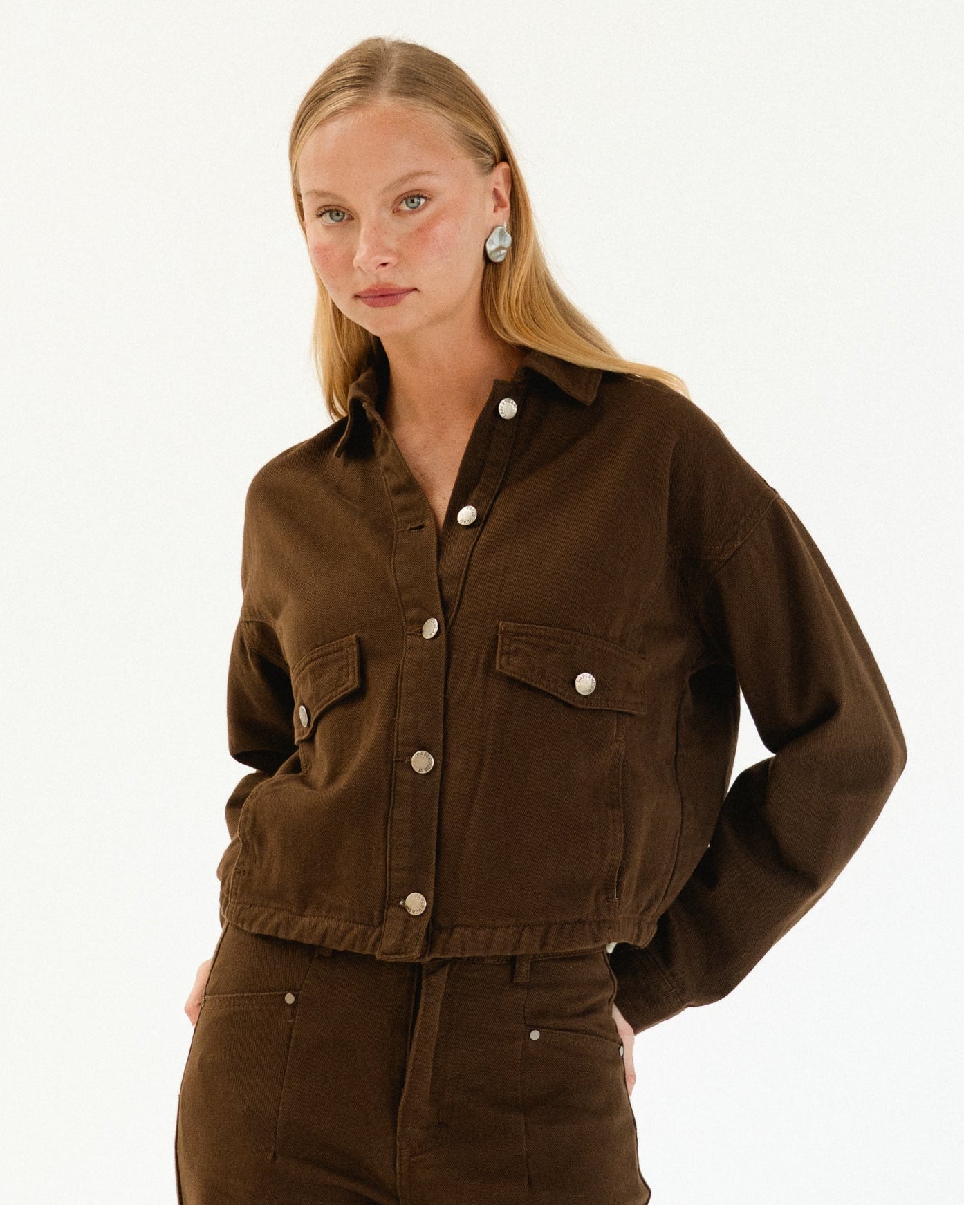 SYDNEY DRILL JACKET CHOCOLATE