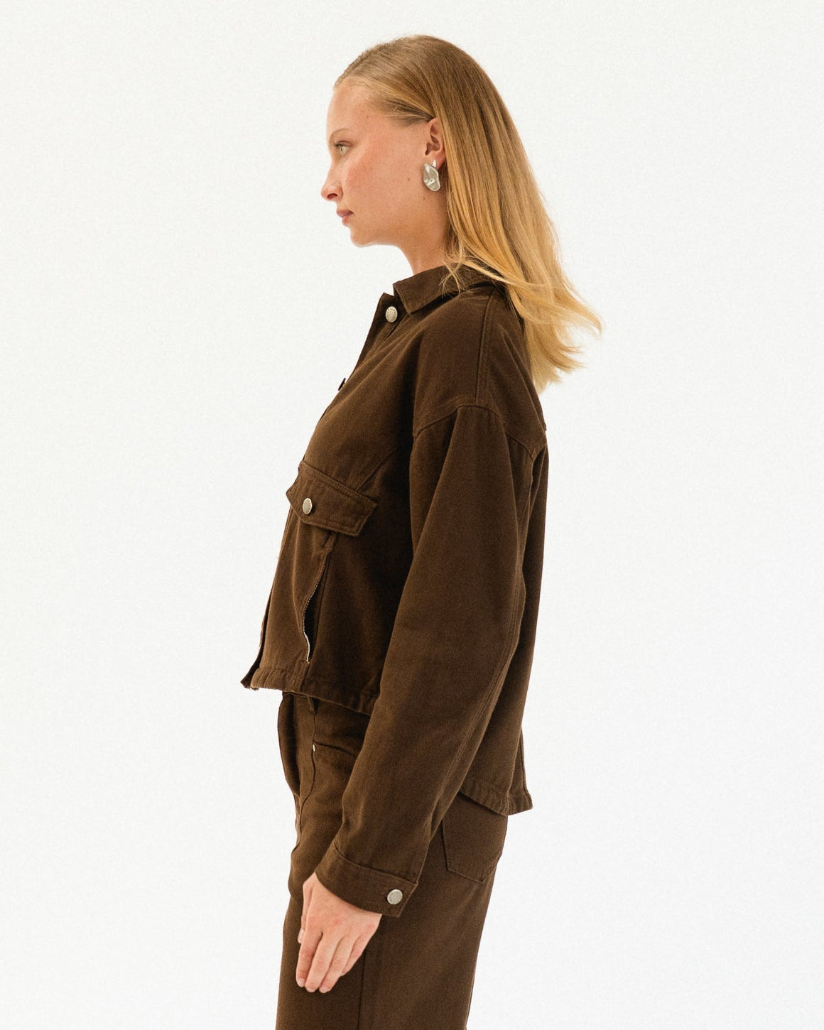 SYDNEY DRILL JACKET CHOCOLATE