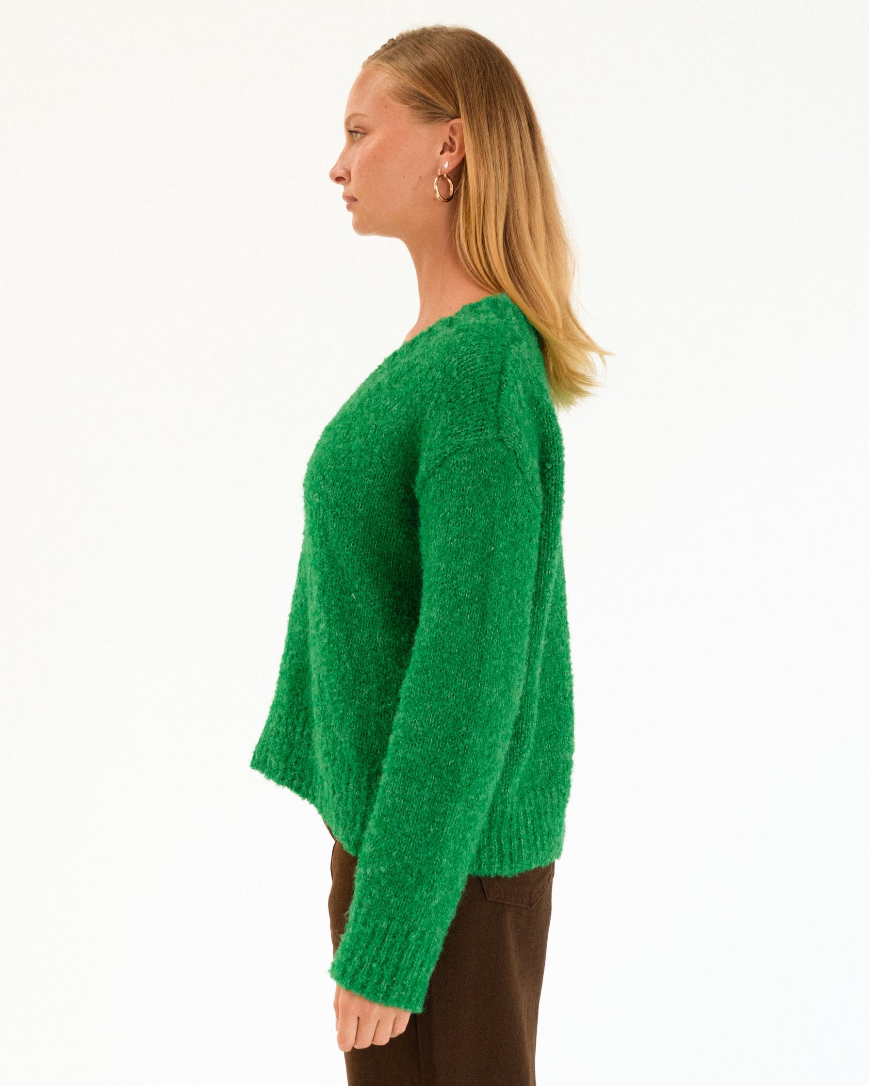 OXFORD KNIT JUMPER GREEN