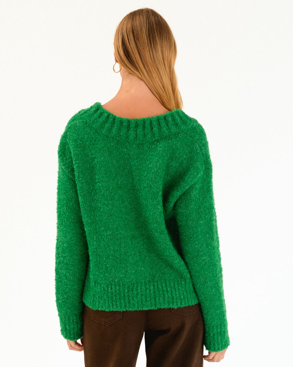 OXFORD KNIT JUMPER GREEN