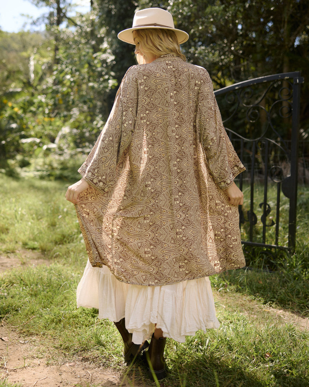 SOLARA MIDI KIMONO GOLD DUST