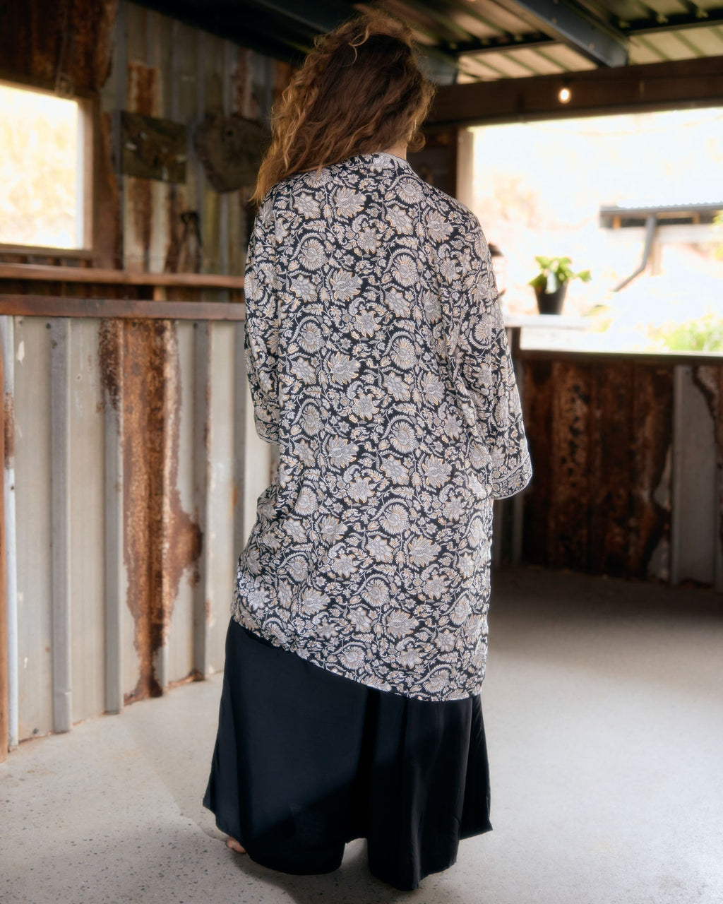 SOLARA MIDI KIMONO WILD INK