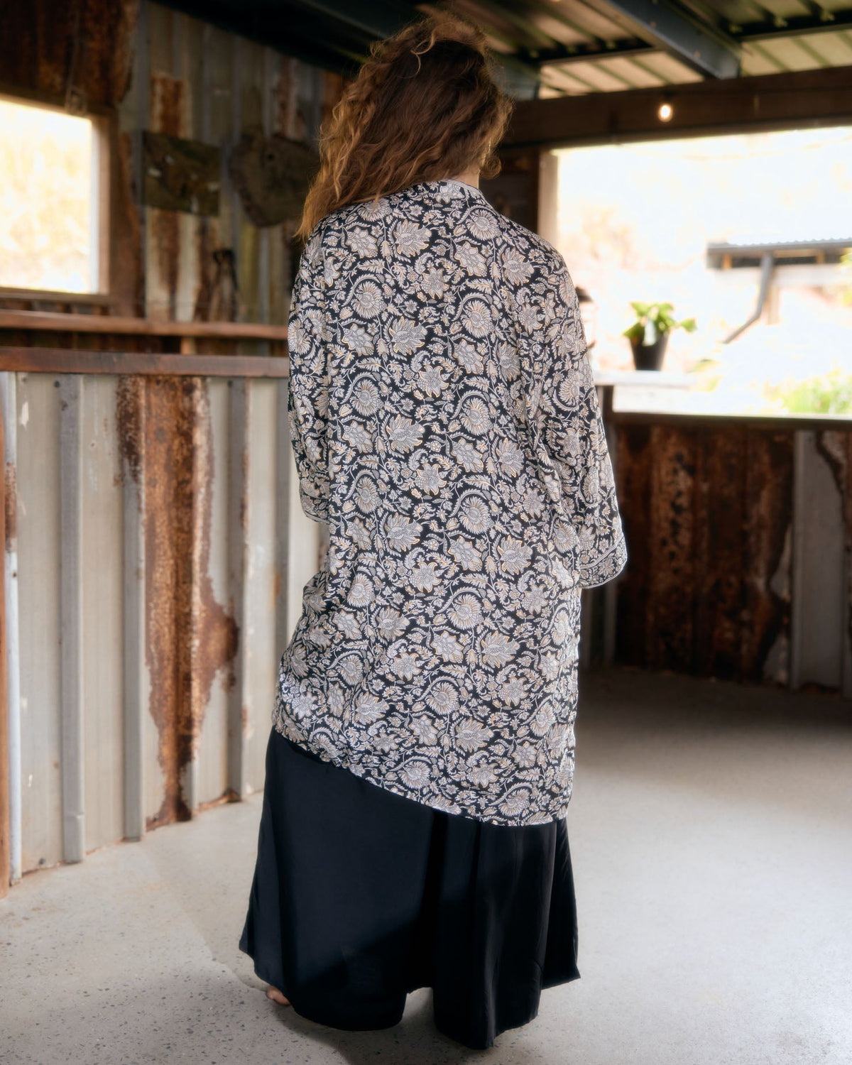 SOLARA MIDI KIMONO WILD INK