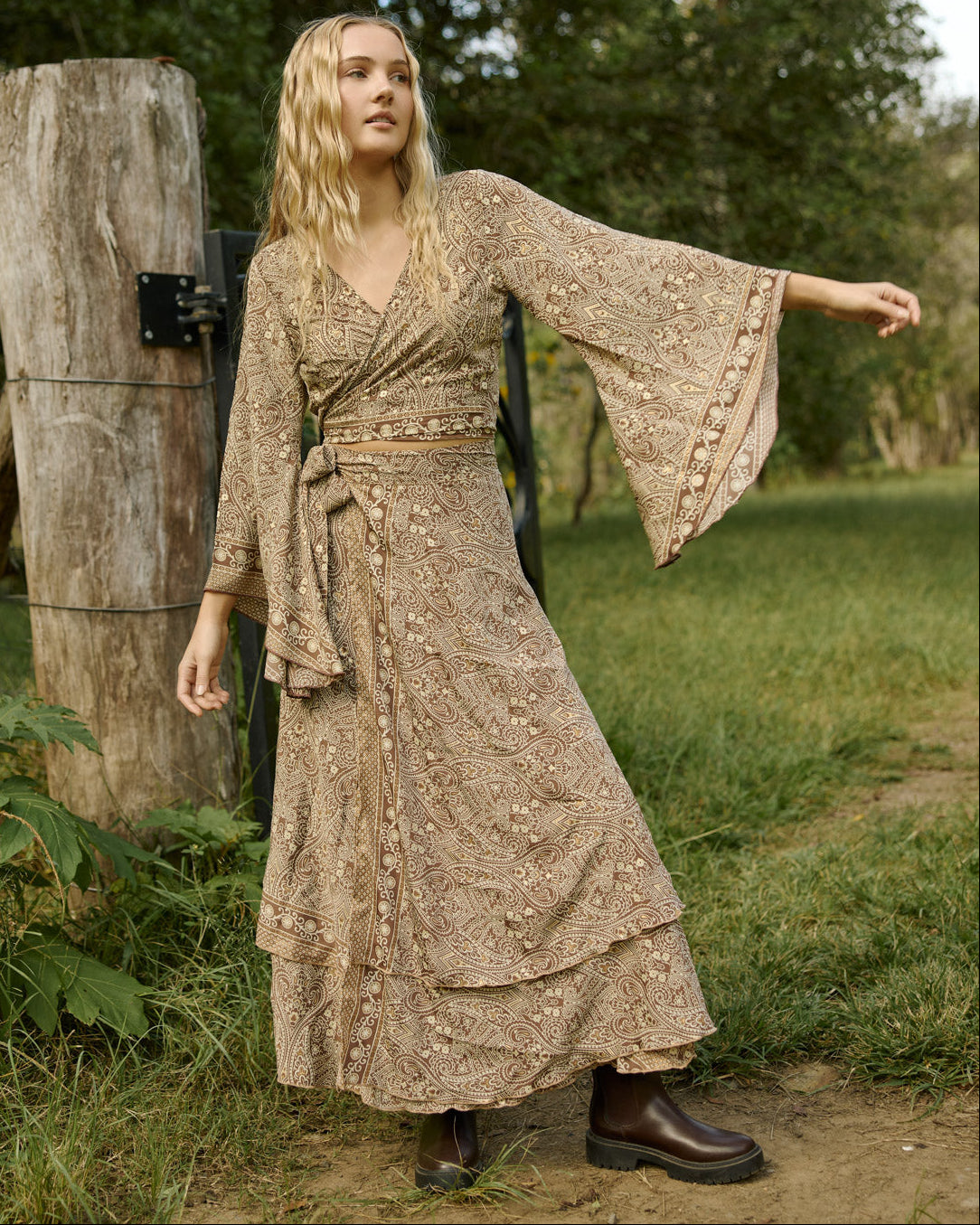 SOLEA MAXI SKIRT GOLD DUST