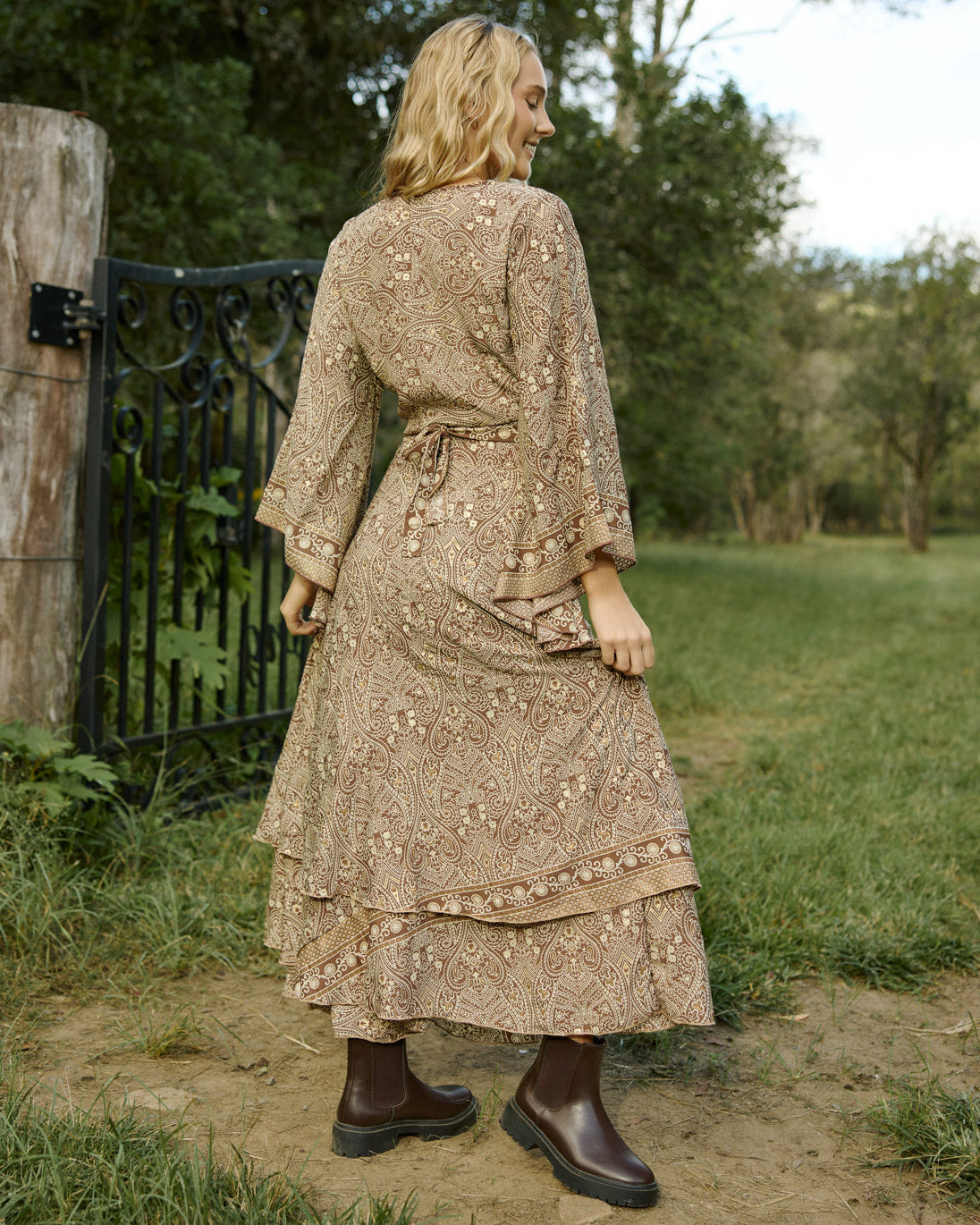 SOLEA MAXI SKIRT GOLD DUST