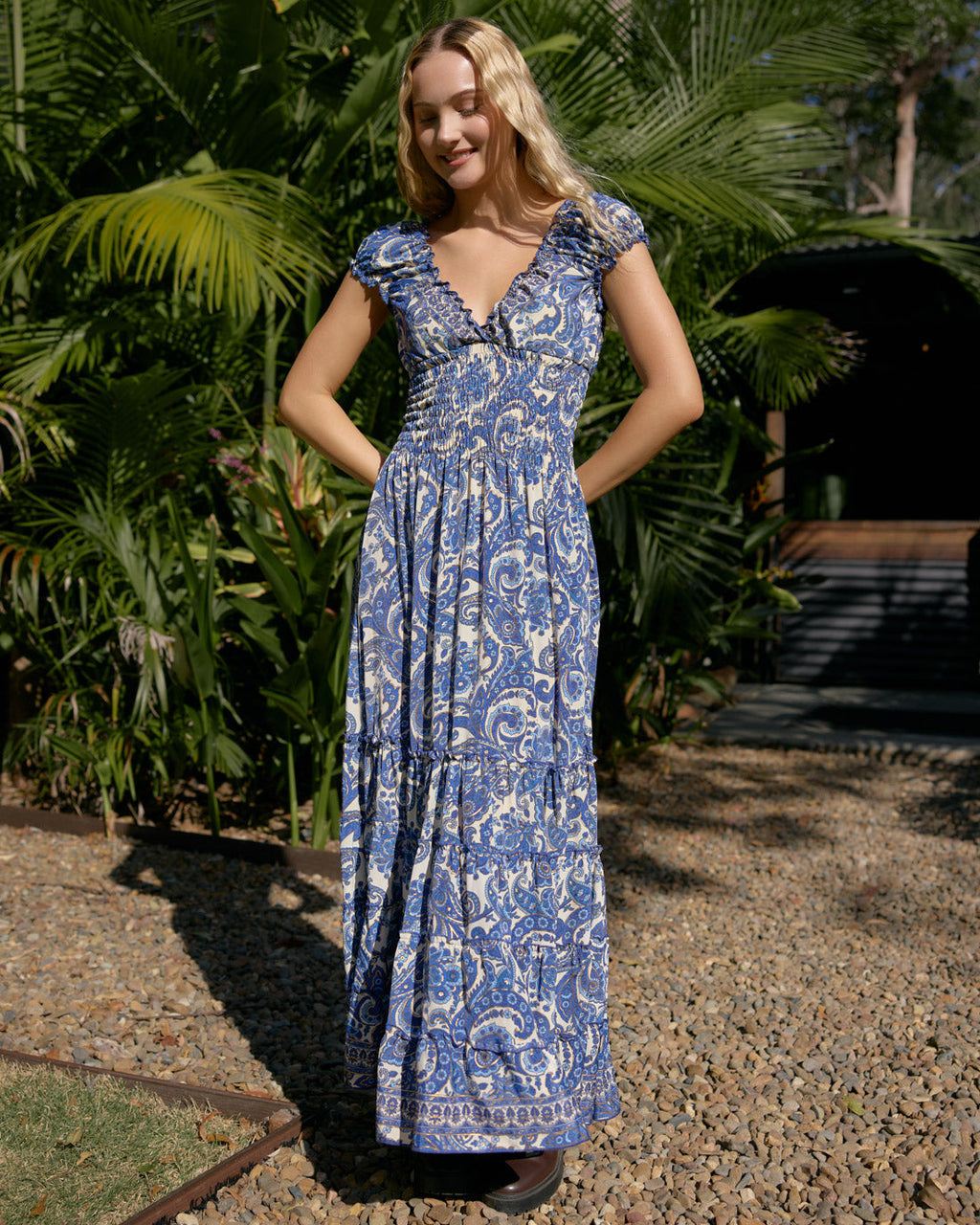 SAMARA MAXI DRESS SEA WHISPER