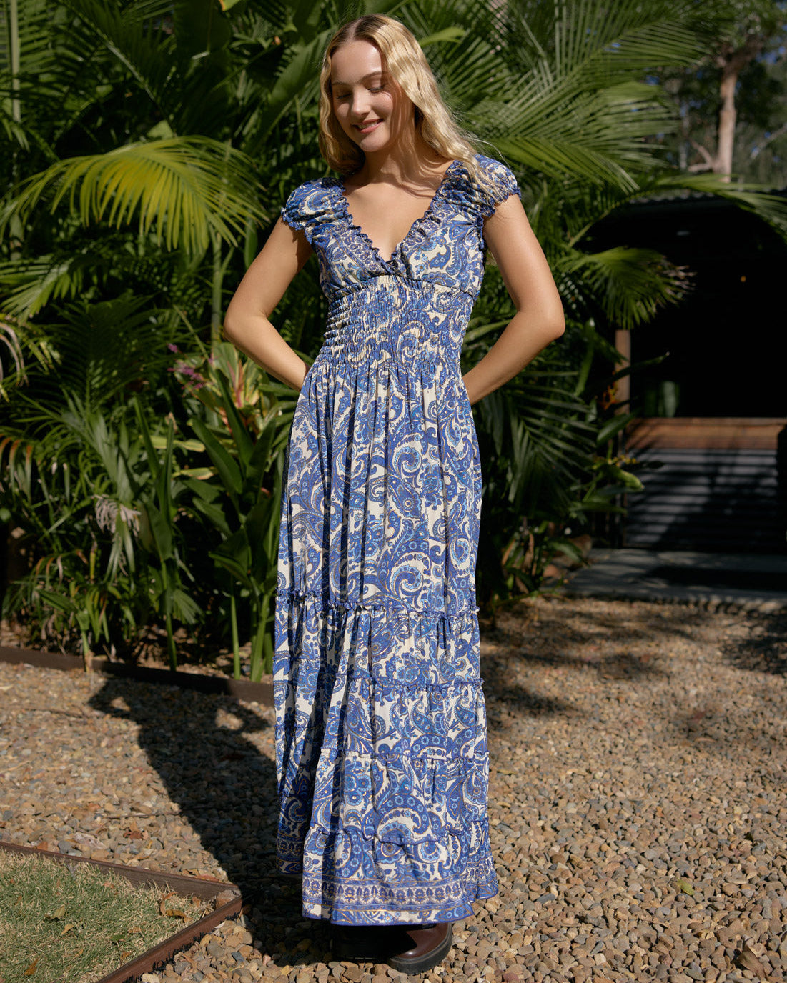 SAMARA MAXI DRESS SEA WHISPER