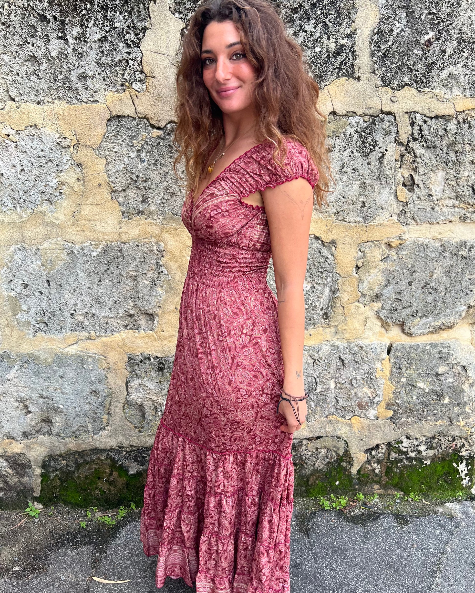 SAMARA MAXI DRESS CABERNET