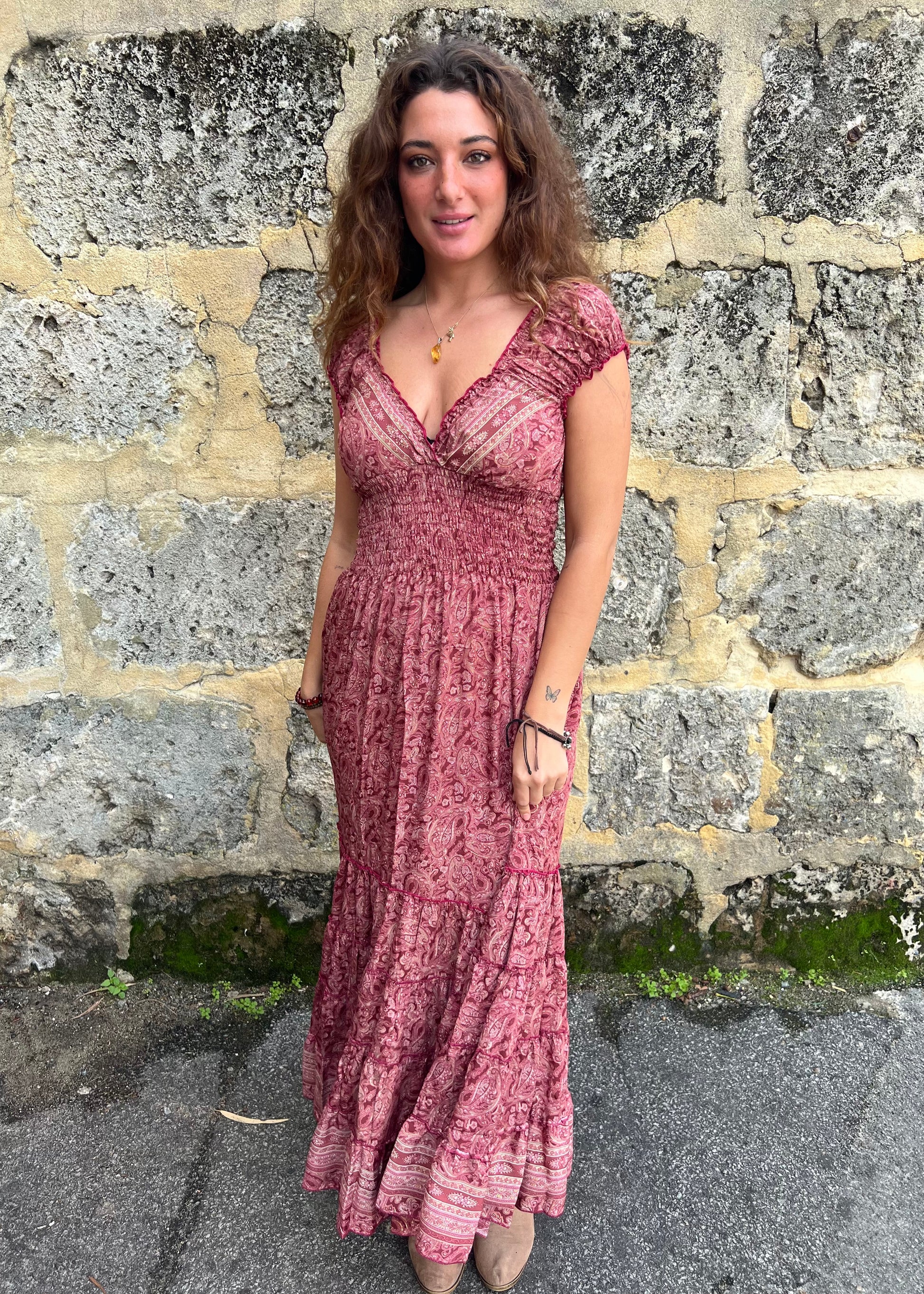 SAMARA MAXI DRESS CABERNET