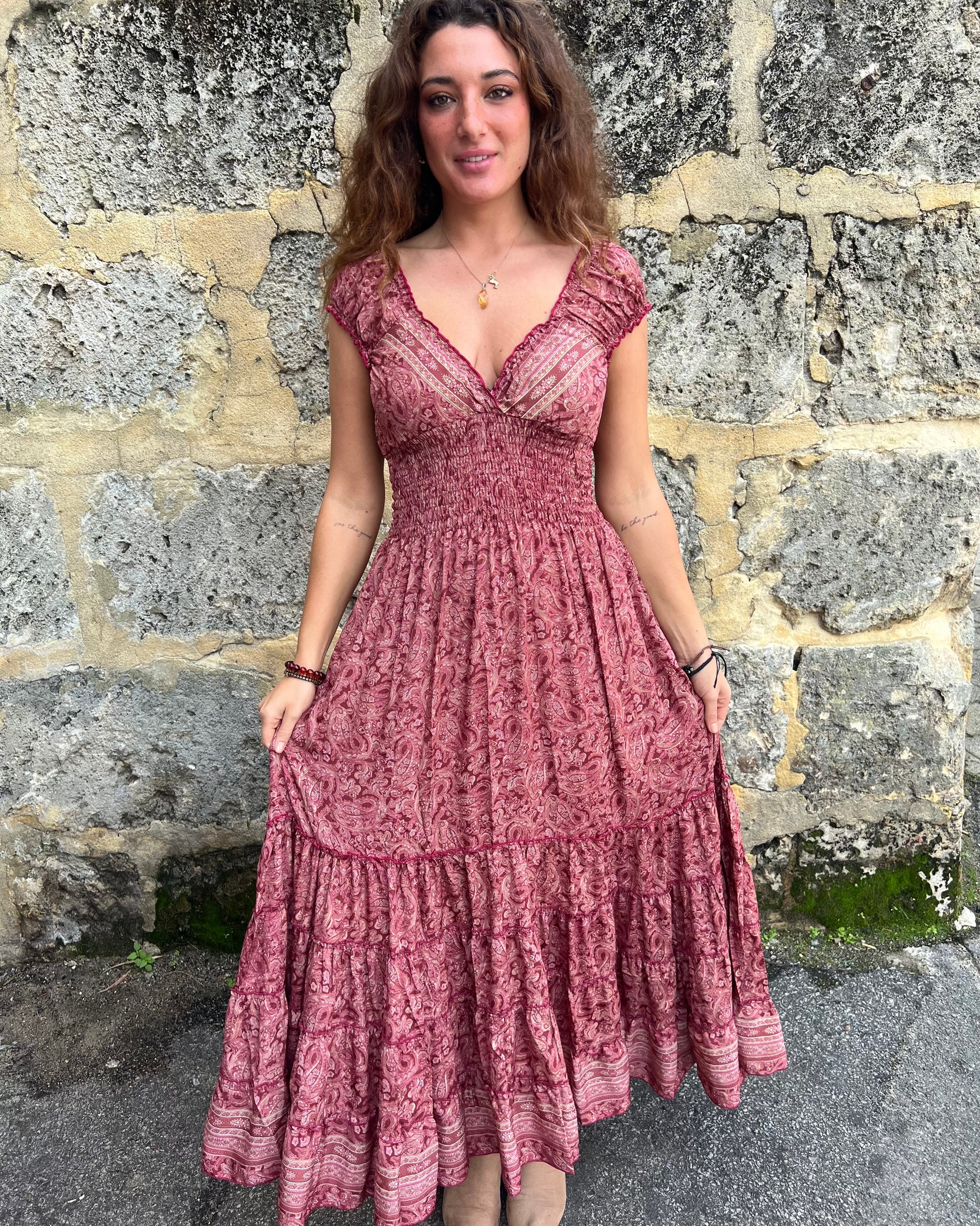 SAMARA MAXI DRESS CABERNET