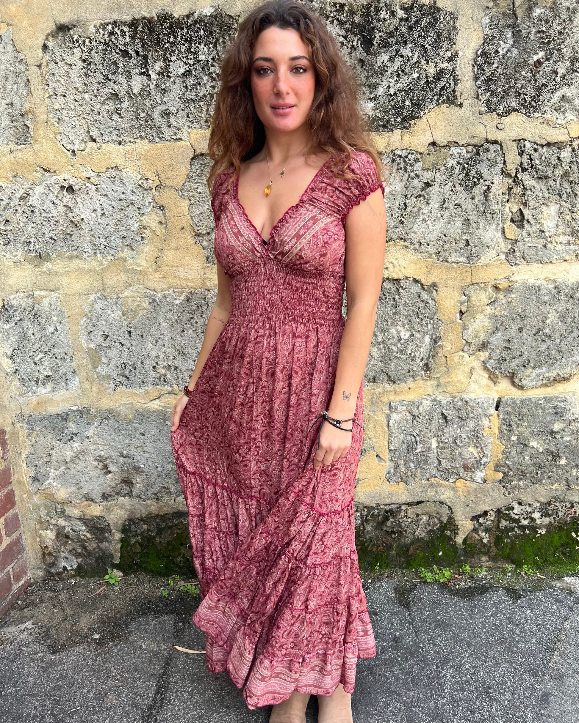 SAMARA MAXI DRESS CABERNET